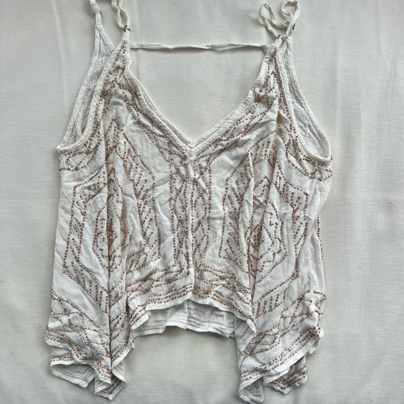 Free People Ivory Beaded Swing Tank - Picture 2 of 3